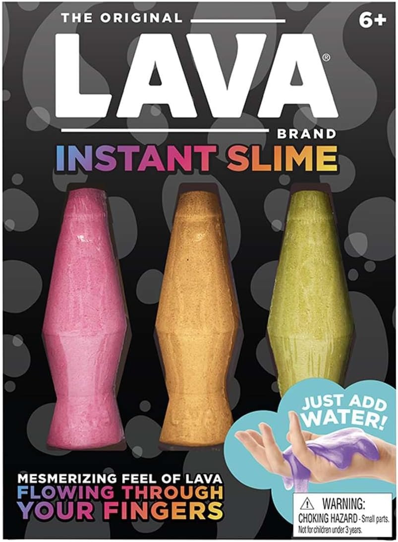 image:imageLava Brand Instant Slime Make Your Own Slime Activity Kit Includes 3 Different Colored Slimes Just Add Water Ages 6 and Up