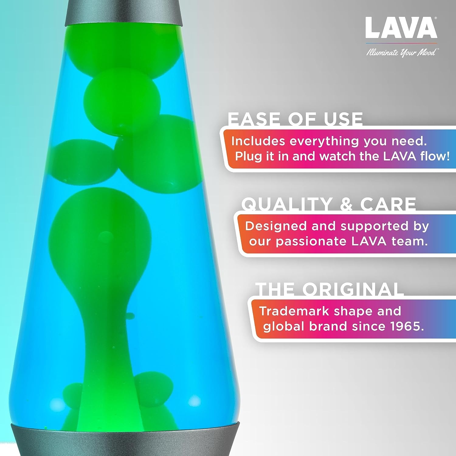 image:imageLava Lamp 145 Cosmic Wave The Original Motion Light Purple Wax and Blue Liquid Item 2633 Amazon ExclusiveGreen