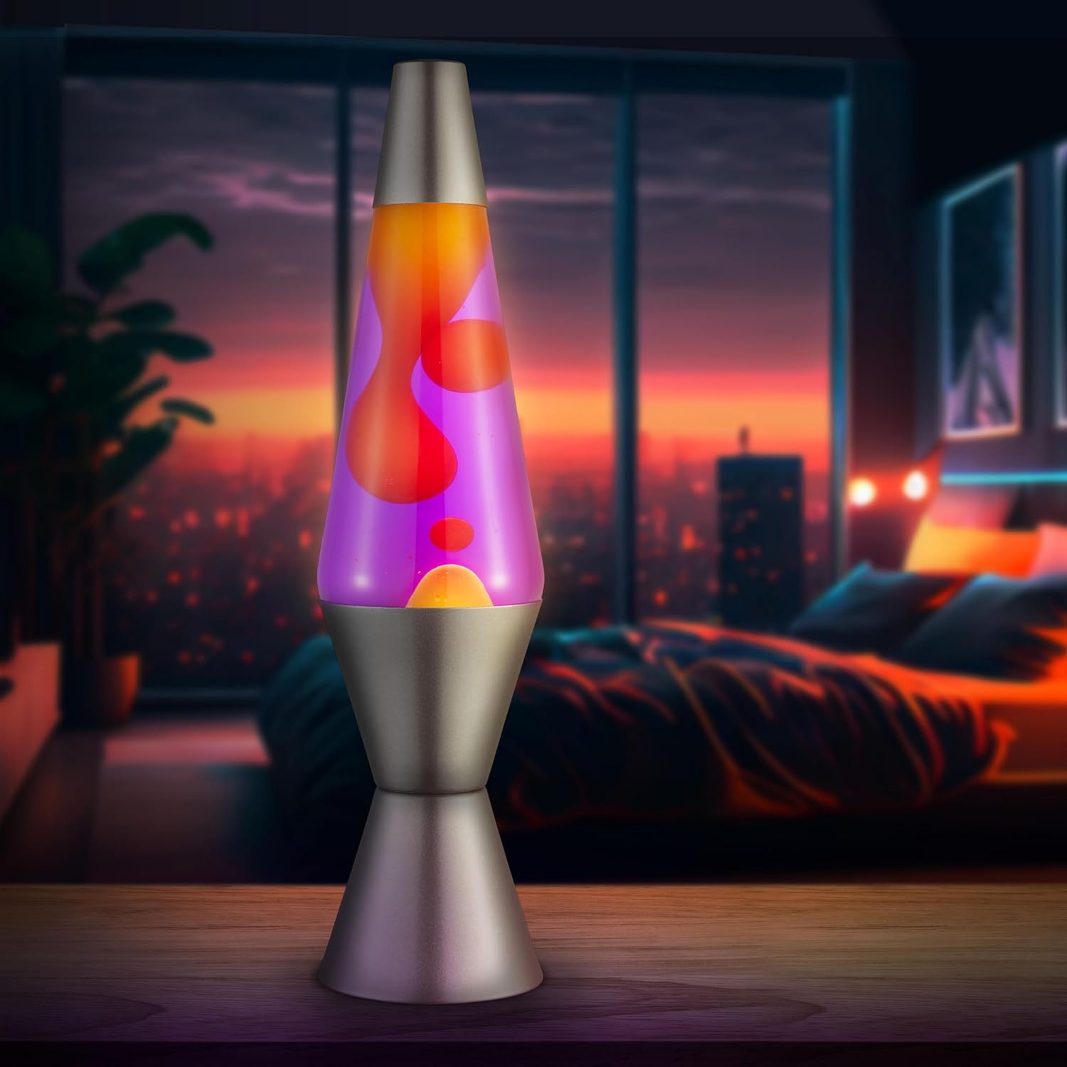 image:imageLava Lamp 145 Cosmic Wave The Original Motion Light Purple Wax and Blue Liquid Item 2633 Amazon ExclusivePurple