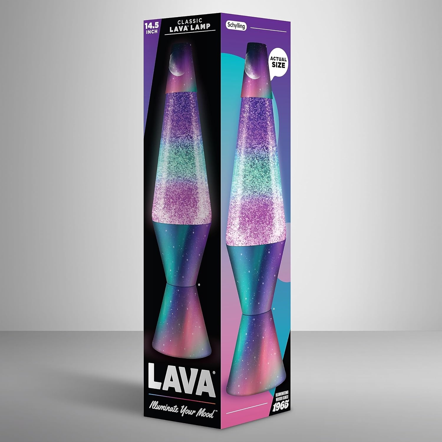 image:imageLava Lamp 145 Polar Glimmer The Original Motion Light Silver Glitter Multicolor Base and Globe Item 2048 Amazon ExclusivePack of 1