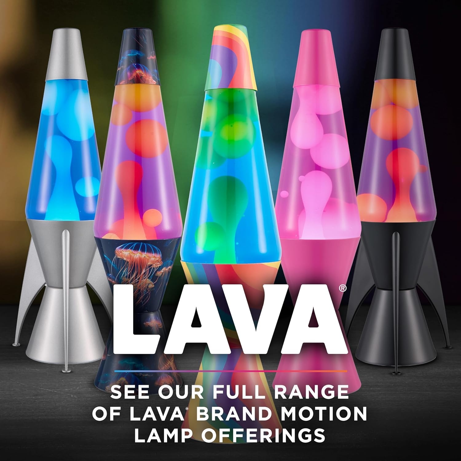 image:imageLava The Original Lamp 145 Evenfall Retro Rocket Liquid Motion Lamp Yellow Wax and Purple Liquid Item 2391 Amazon Exclusive