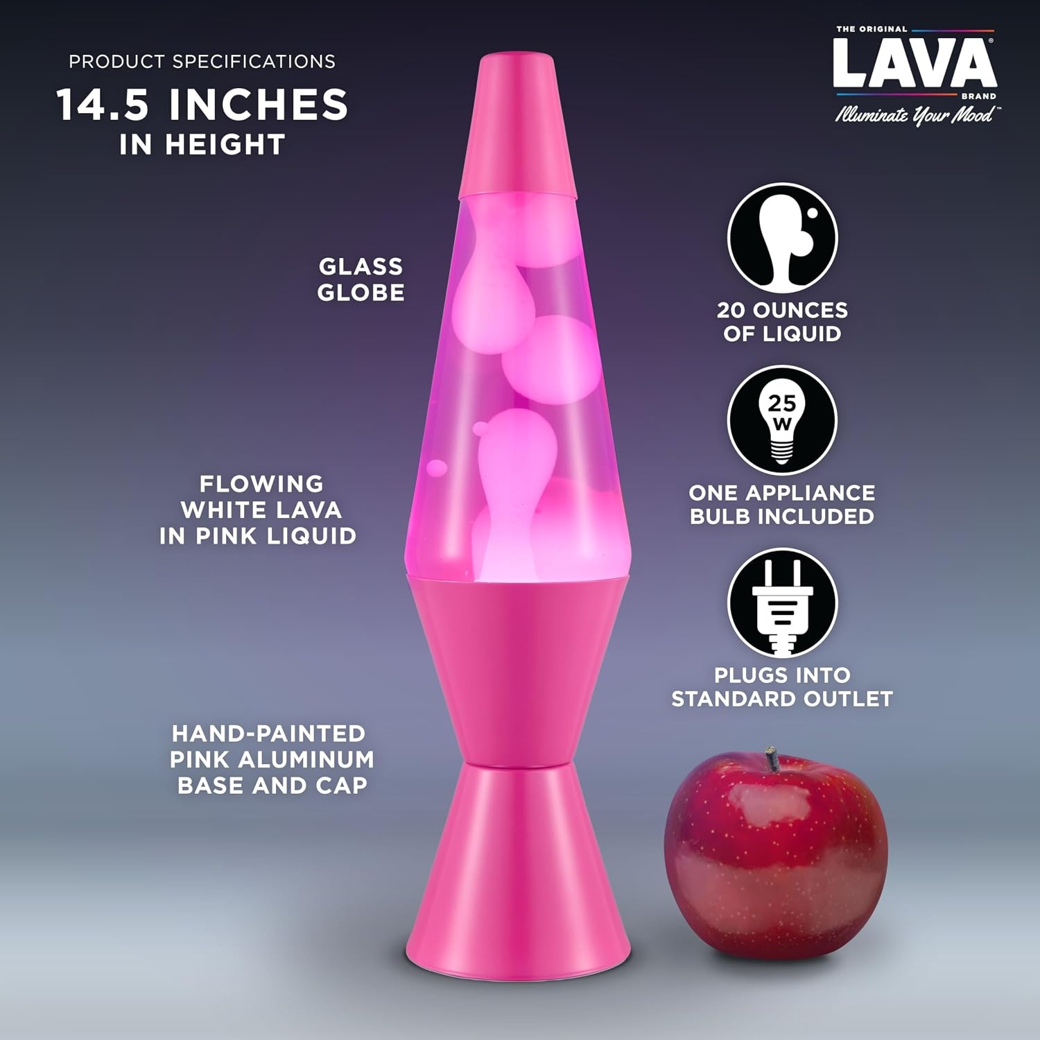 image:imageLava The Original Lamp New 145 Wild Pink Classic Liquid Motion Lamp White Wax and Pink Liquid Item 2361 Amazon ExclusivePink
