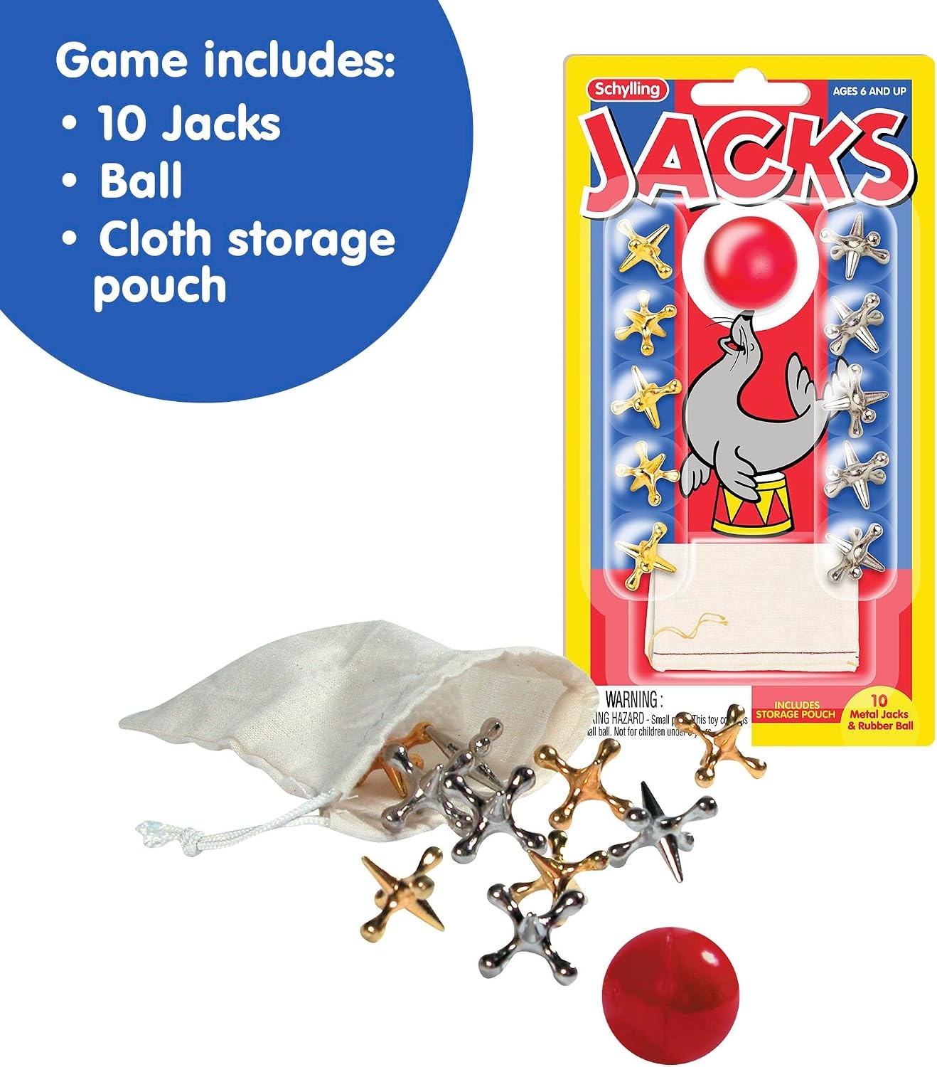 image:imageMetal Jacks and Rubber Ball Set