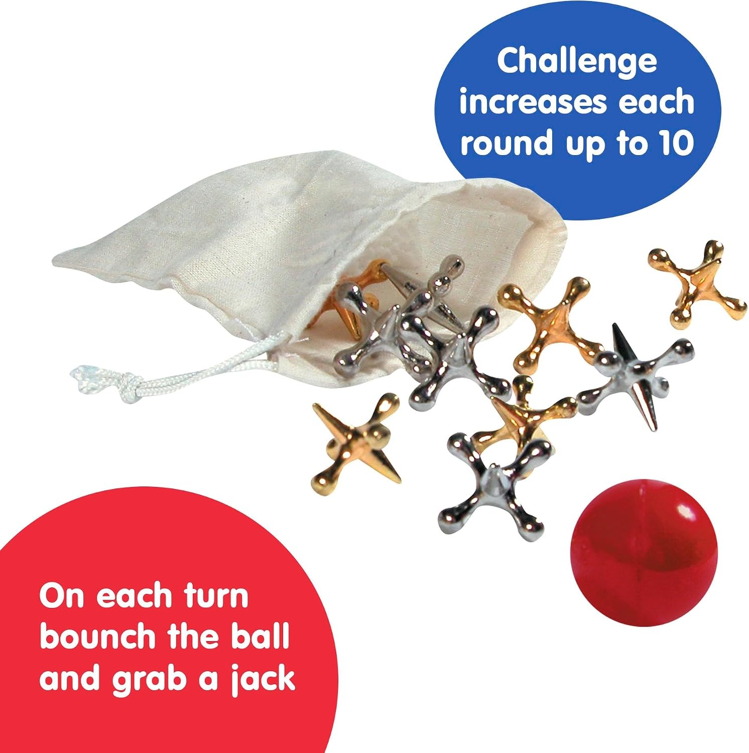 image:imageMetal Jacks and Rubber Ball Set