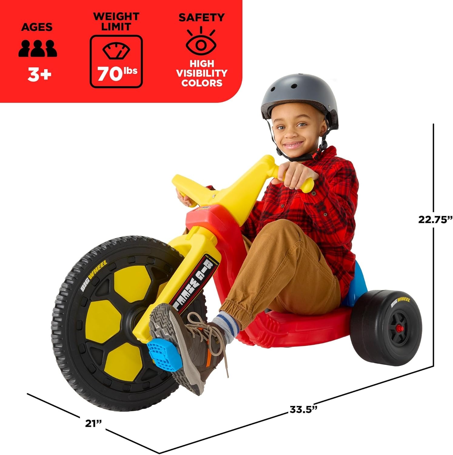 image:imageSchylling Big Wheel Chopper BWCHP LowRiding Tricycle with Adjustable Seat for Growing Child up to 70 lbs Original Classic Bike Ages 3 and Up