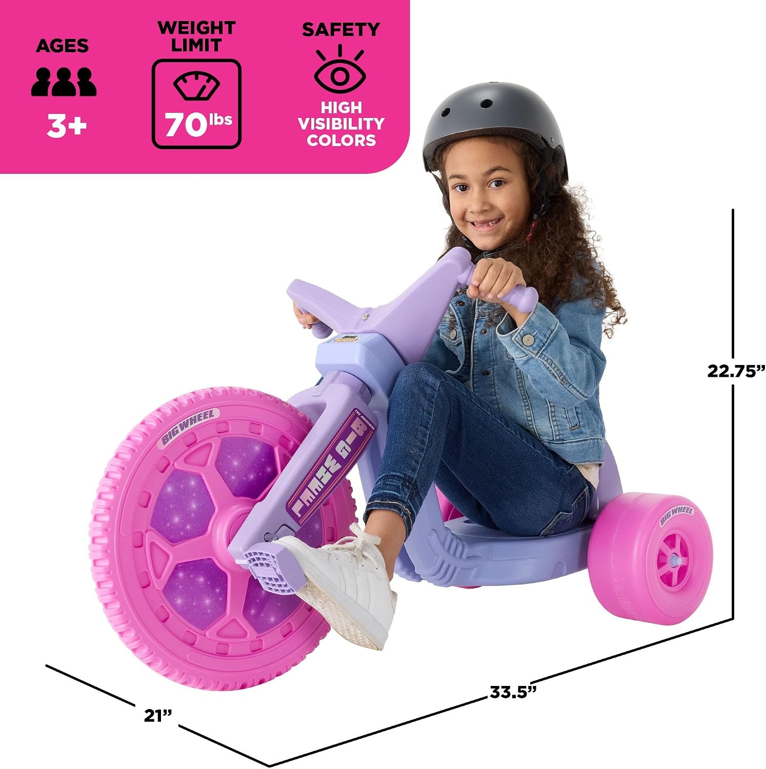 image:imageSchylling Big Wheel Dreamer BWDRM LowRiding Tricycle with Adjustable Seat for Growing Child up to 70 lbs Original Classic Bike Ages 3 and Up