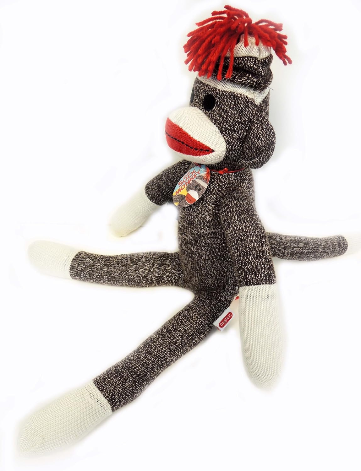 image:imageSchylling Brand Classic 20 Retro Sock Monkey Stuffed Animal Knitted Texture Original Look Ages 12 Months and Up