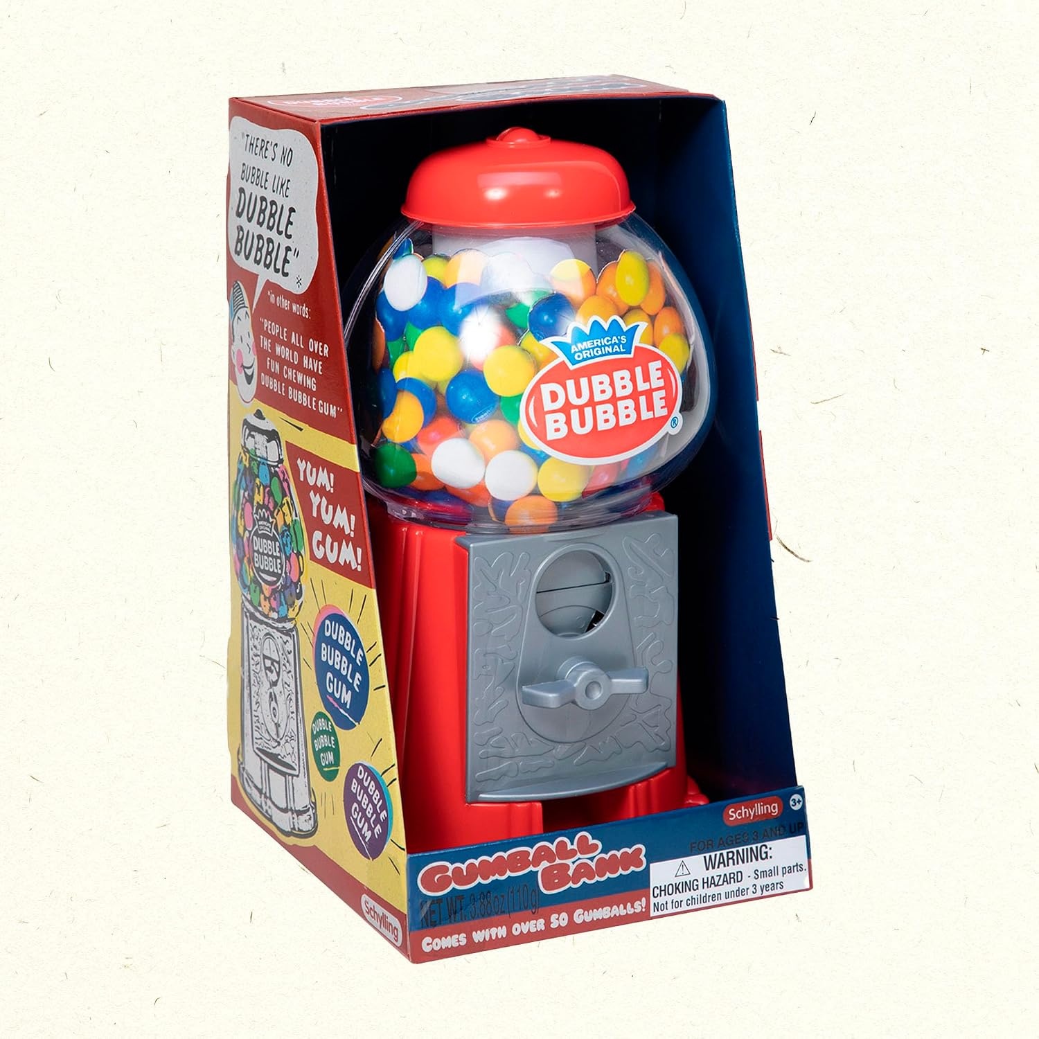 image:imageSchylling Brand Classic Retro Gumball Coin Bank 85 Tall Includes 45 Dubble Bubble Gumballs Ages 3
