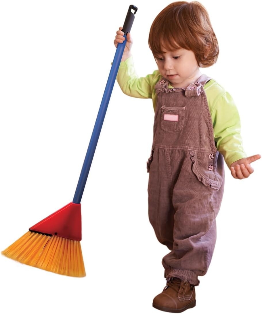 image:imageSchylling Childrens Broom Set Kids Pretend Play Cleaning Kit Includes Broom Dustpan and Brush Ages 3 and UpJunior Helper Broom