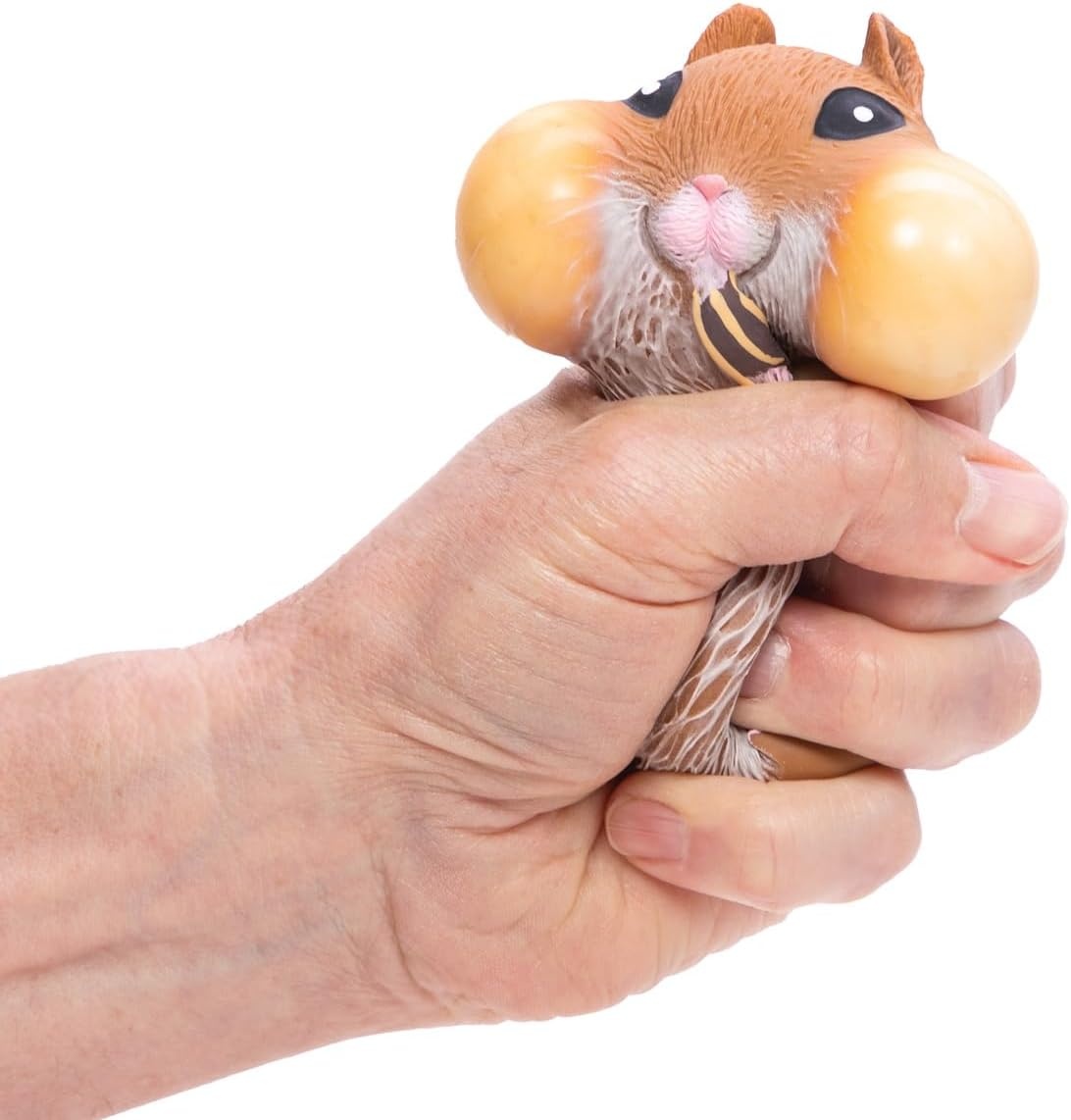 image:imageSchylling Chonky Cheeks Hamster Squishy Squeeze Toy Color May Vary Age 3 Pack of 1