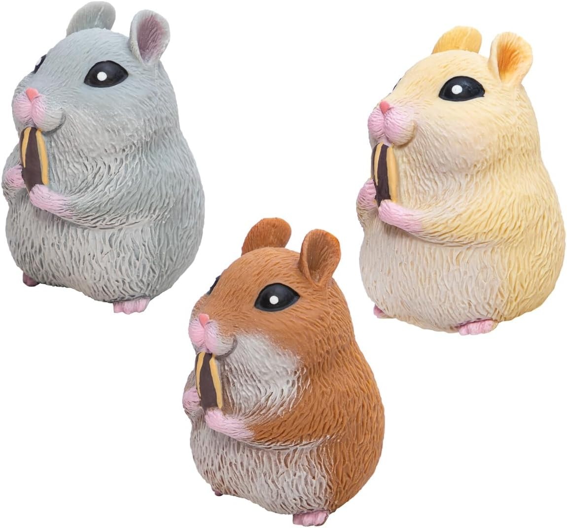 image:imageSchylling Chonky Cheeks Hamster Squishy Squeeze Toy Color May Vary Age 3 Pack of 1