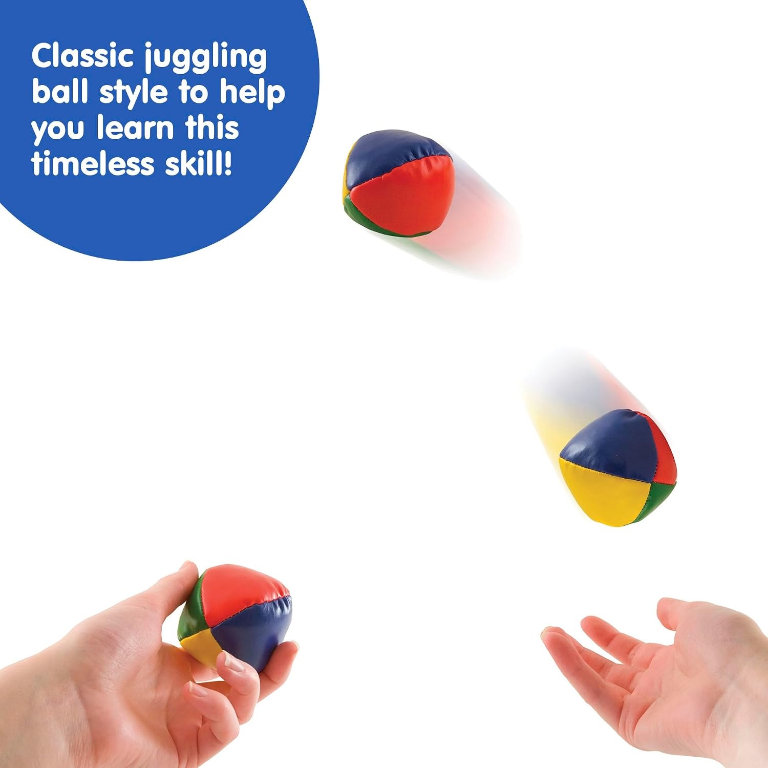 image:imageSchylling Classic Juggling Balls Colorful Vinyl TossandCatch Balls with Bead Filling Includes 3 Balls and Instructions Ages 5 and Up Three Piece Set