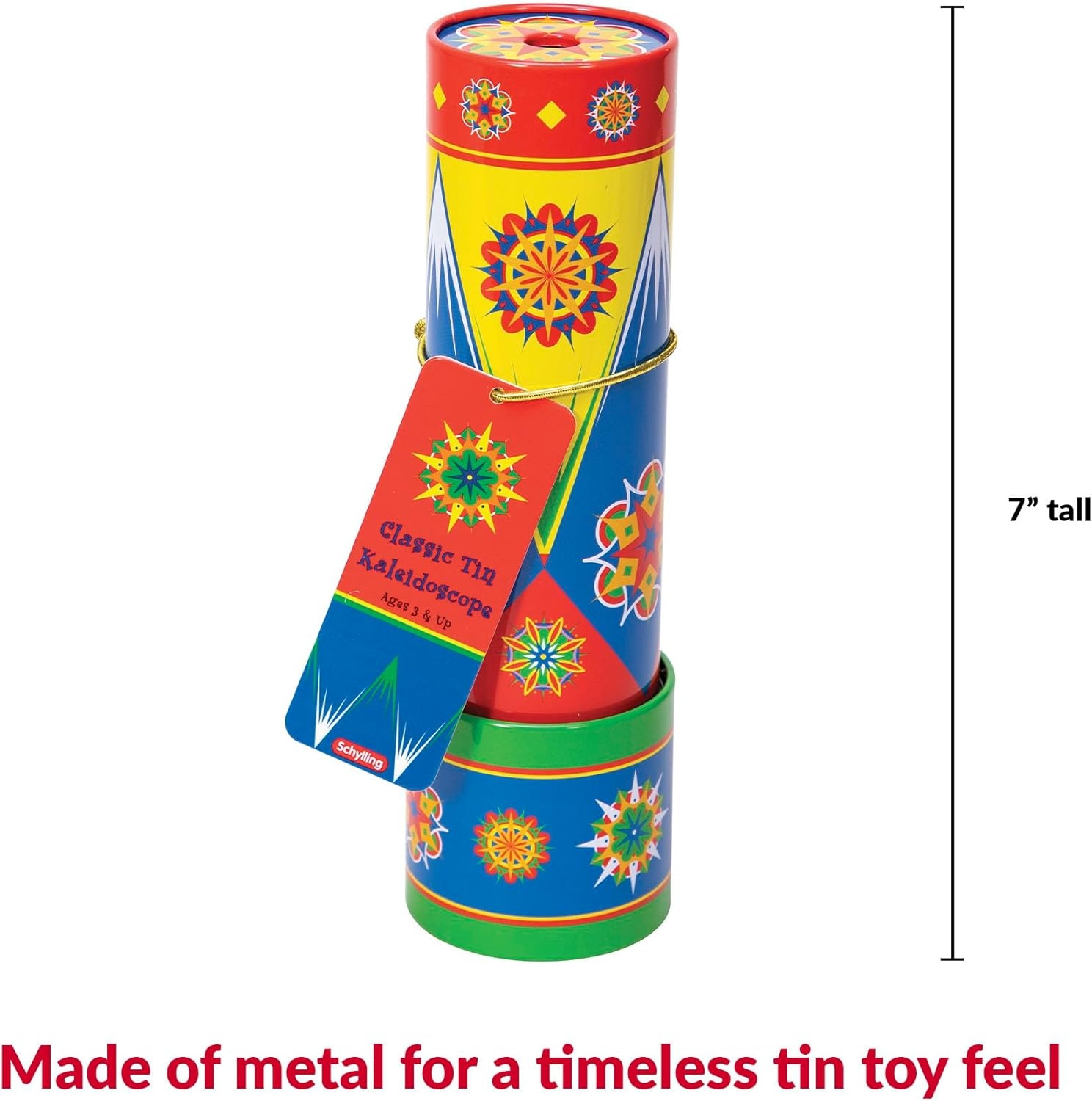 image:imageSchylling Classic Tin Kaleidoscope Fun Colorful PatternChanging Toy Durable Tin with Multicolored Beads Ages 3 and Up One Piece