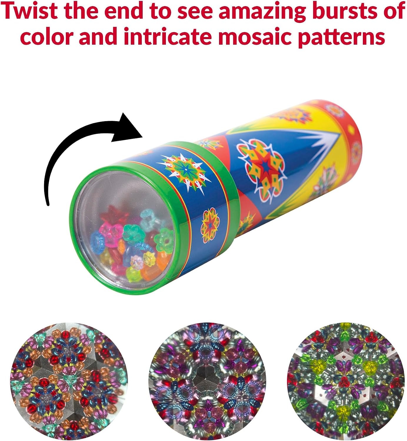 image:imageSchylling Classic Tin Kaleidoscope Fun Colorful PatternChanging Toy Durable Tin with Multicolored Beads Ages 3 and Up One Piece