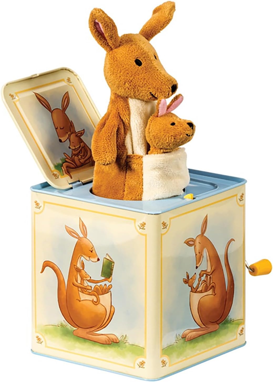 image:imageSchylling Jack in Box Kangaroo Classic PopUp Music Toy Momma amp Baby Joey Finger Puppet Plays Song Pop Goes The Weasel Toddler amp Kids 18mo