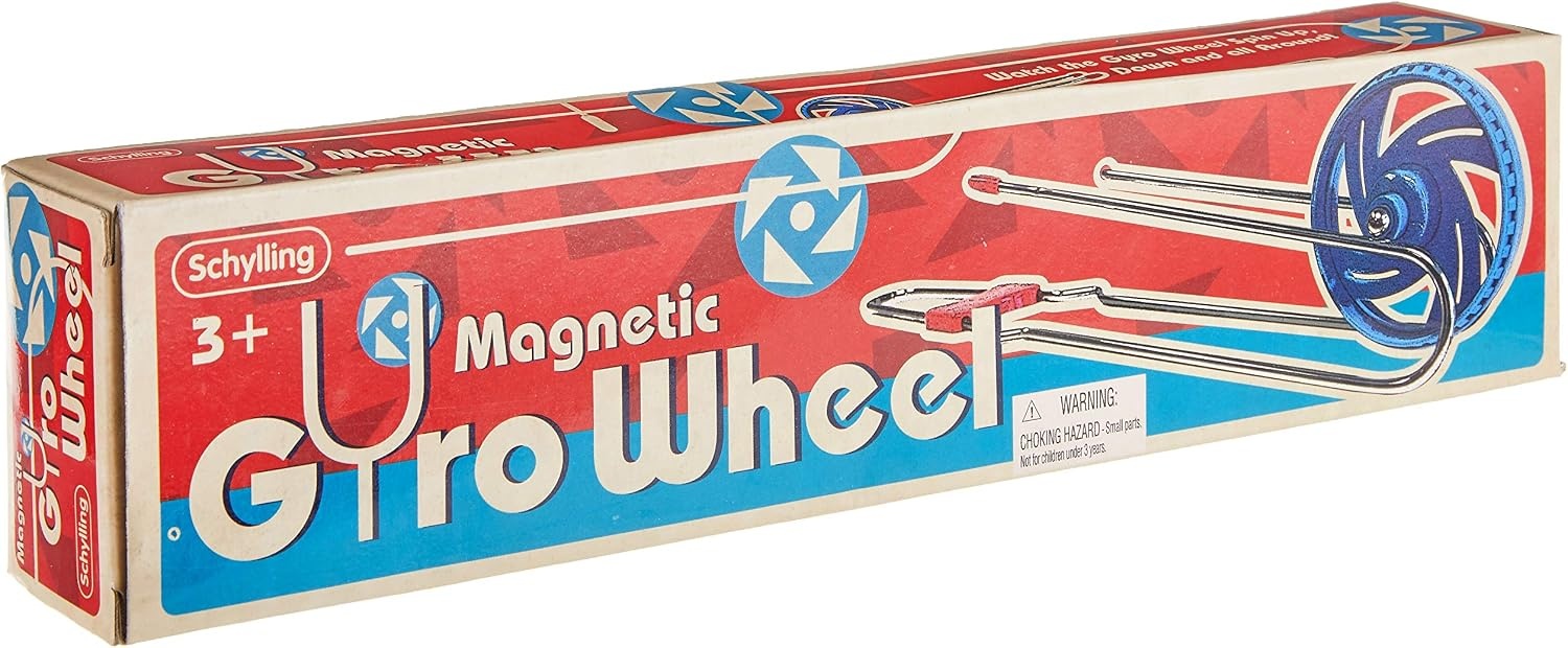 image:imageSchylling Magnetic Gyro Wheel Retro Spinning Toy Balancing and Mesmerizing Sensory Gadget for Kids and Adults Ages 3 and Up One Piece