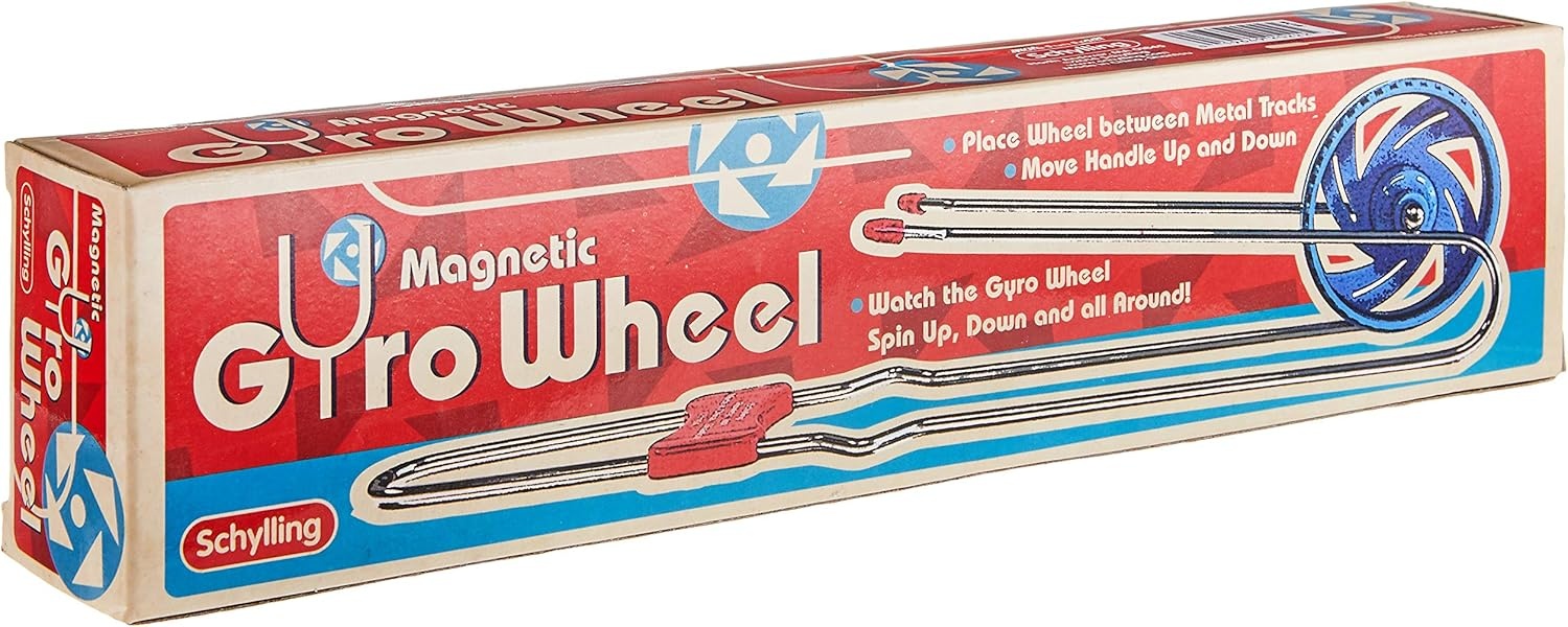 image:imageSchylling Magnetic Gyro Wheel Retro Spinning Toy Balancing and Mesmerizing Sensory Gadget for Kids and Adults Ages 3 and Up One Piece