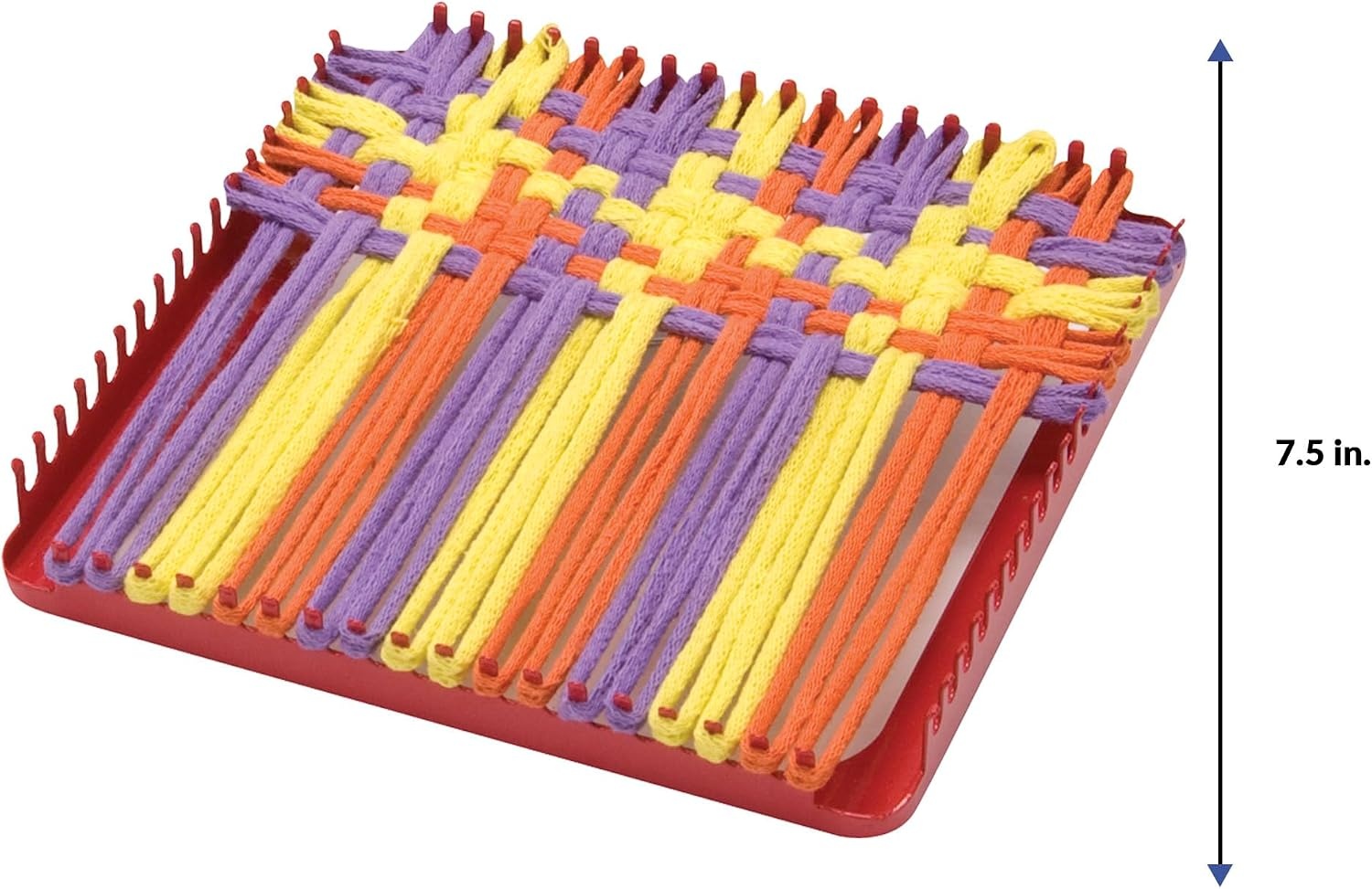 image:imageSchylling Metal Pot Holder Loom Kit Classic Durable Weaving Frame to Make Pot Holders Includes Loom Hook Instructions and 80 Colorful Cotton Loops Ages 5 and Up