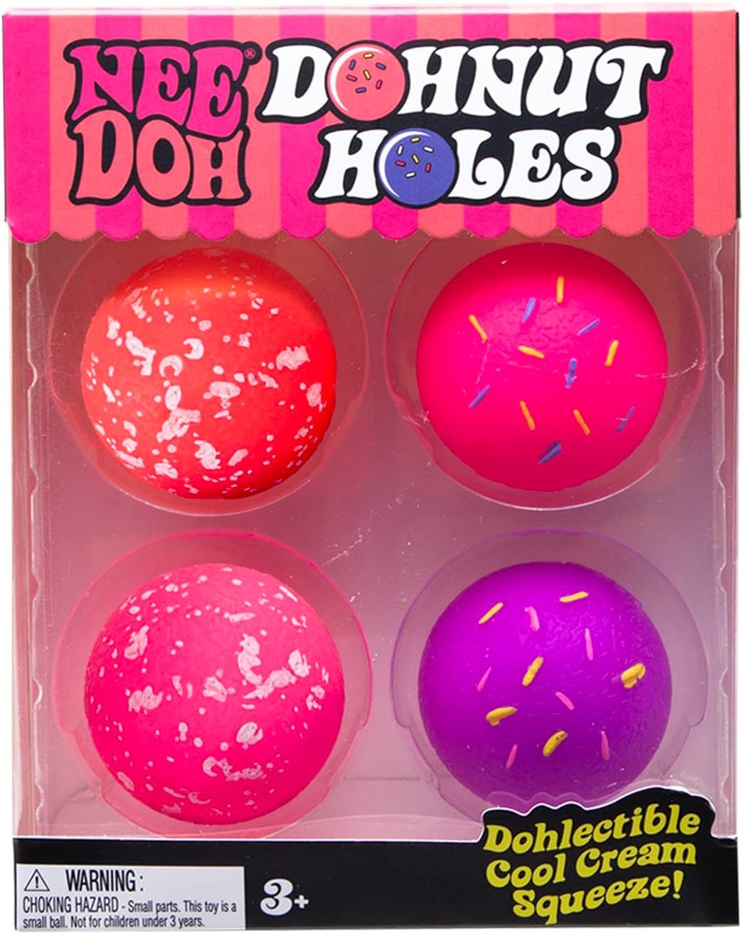 image:imageSchylling NeeDoh Dohnut Hole Needoh 4 Pack Sensory Squeeze Toy 15 in Diameter Colors May Vary