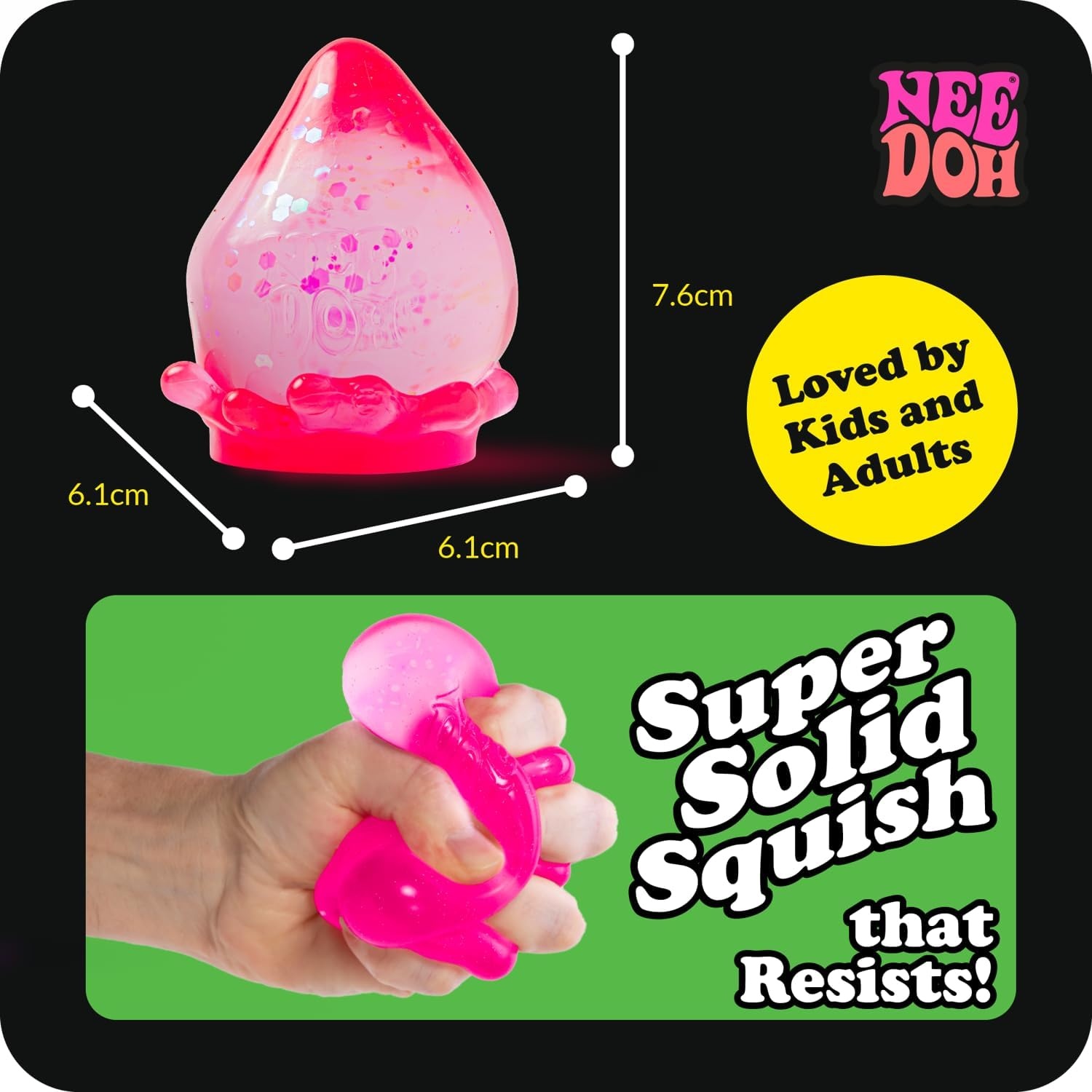 image:imageSchylling NeeDoh Gumdrop Textured Sensory Toy with Super Solid Squish 25 Tall Colors May Vary Pack of 1Dream Drop