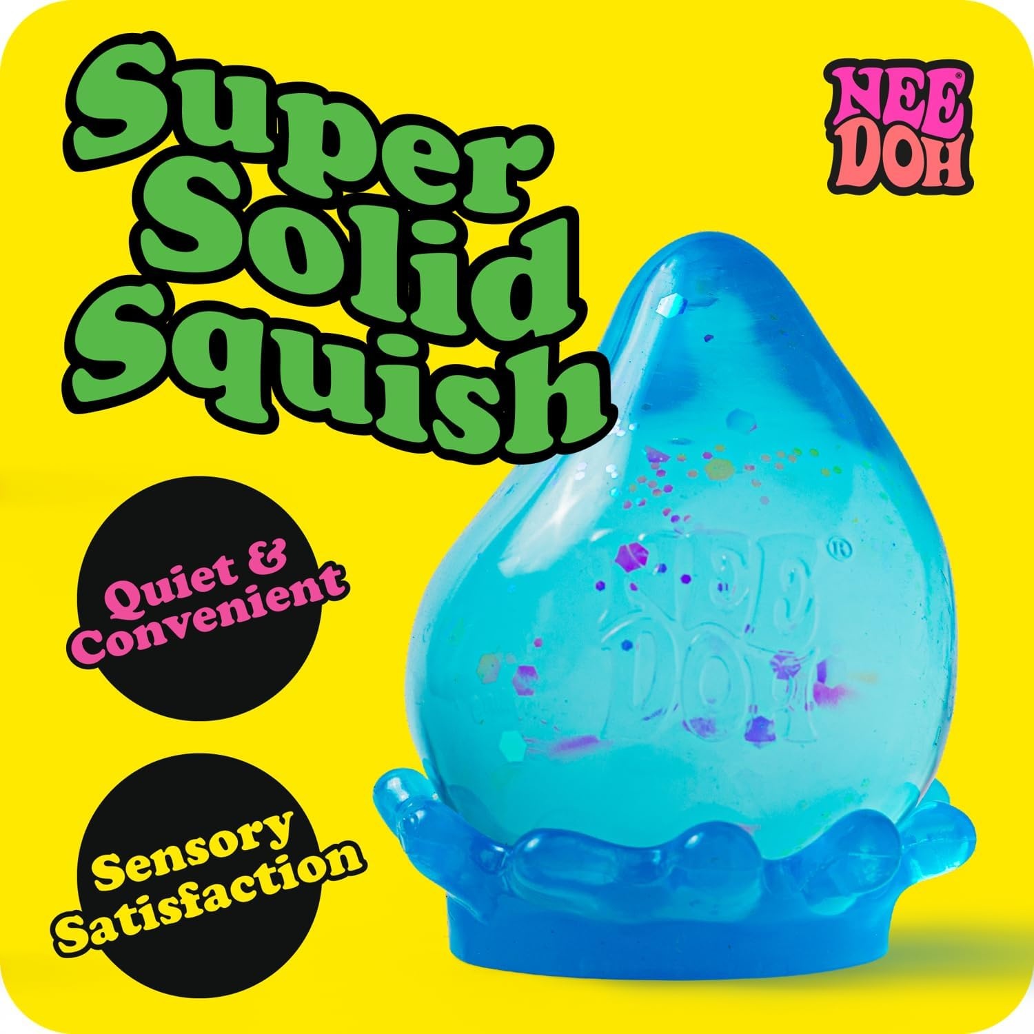 image:imageSchylling NeeDoh Gumdrop Textured Sensory Toy with Super Solid Squish 25 Tall Colors May Vary Pack of 1Dream Drop