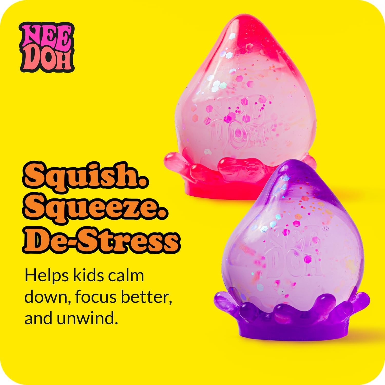 image:imageSchylling NeeDoh Gumdrop Textured Sensory Toy with Super Solid Squish 25 Tall Colors May Vary Pack of 1Dream Drop