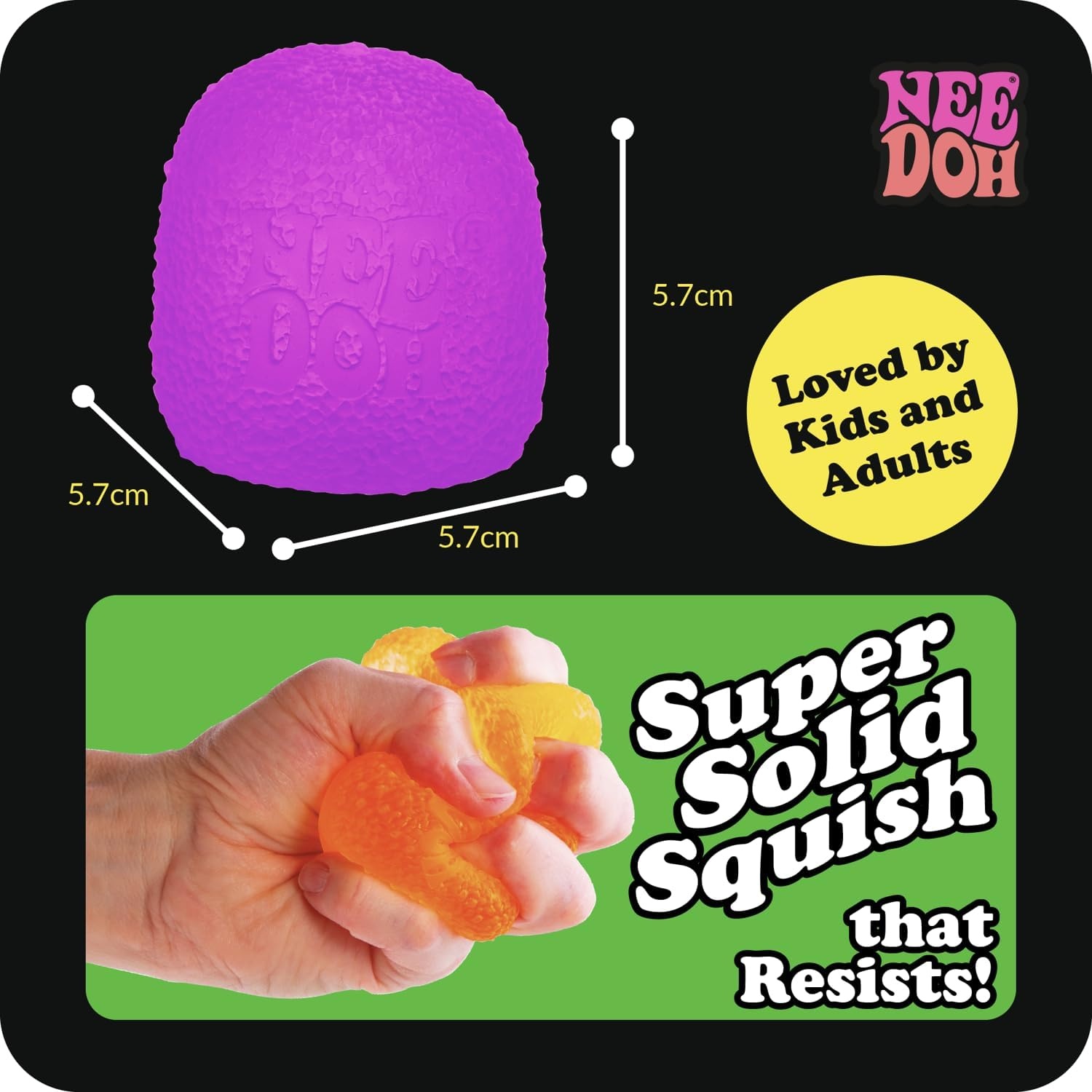 image:imageSchylling NeeDoh Gumdrop Textured Sensory Toy with Super Solid Squish 25 Tall Colors May Vary Pack of 1Gumdrop