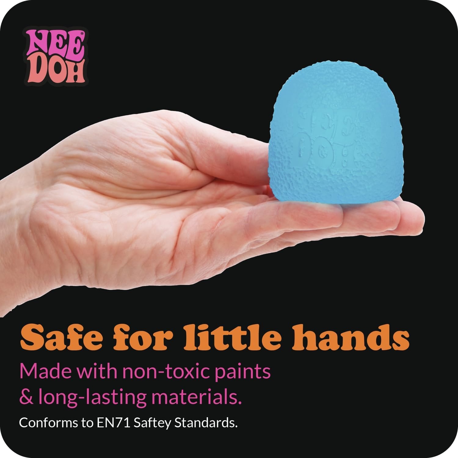 image:imageSchylling NeeDoh Gumdrop Textured Sensory Toy with Super Solid Squish 25 Tall Colors May Vary Pack of 1Gumdrop