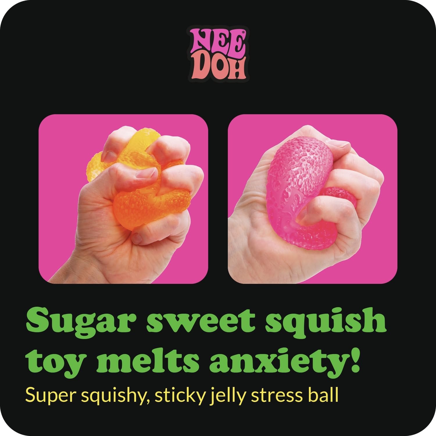 image:imageSchylling NeeDoh Gumdrop Textured Sensory Toy with Super Solid Squish 25 Tall Colors May Vary Pack of 1Gumdrop
