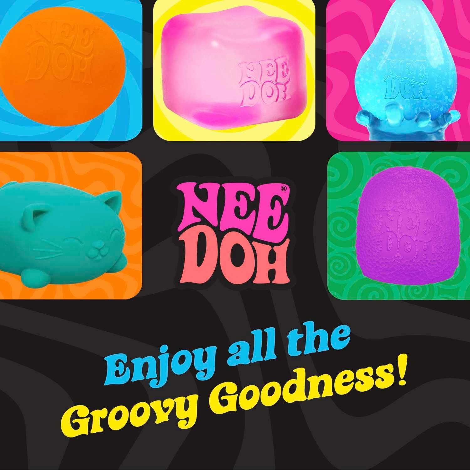 image:imageSchylling NeeDoh Nice Cube Glow Squeeze Toy with a Super Solid Squish Glows in The Dark 225 Cube Color May Vary Pack of 1