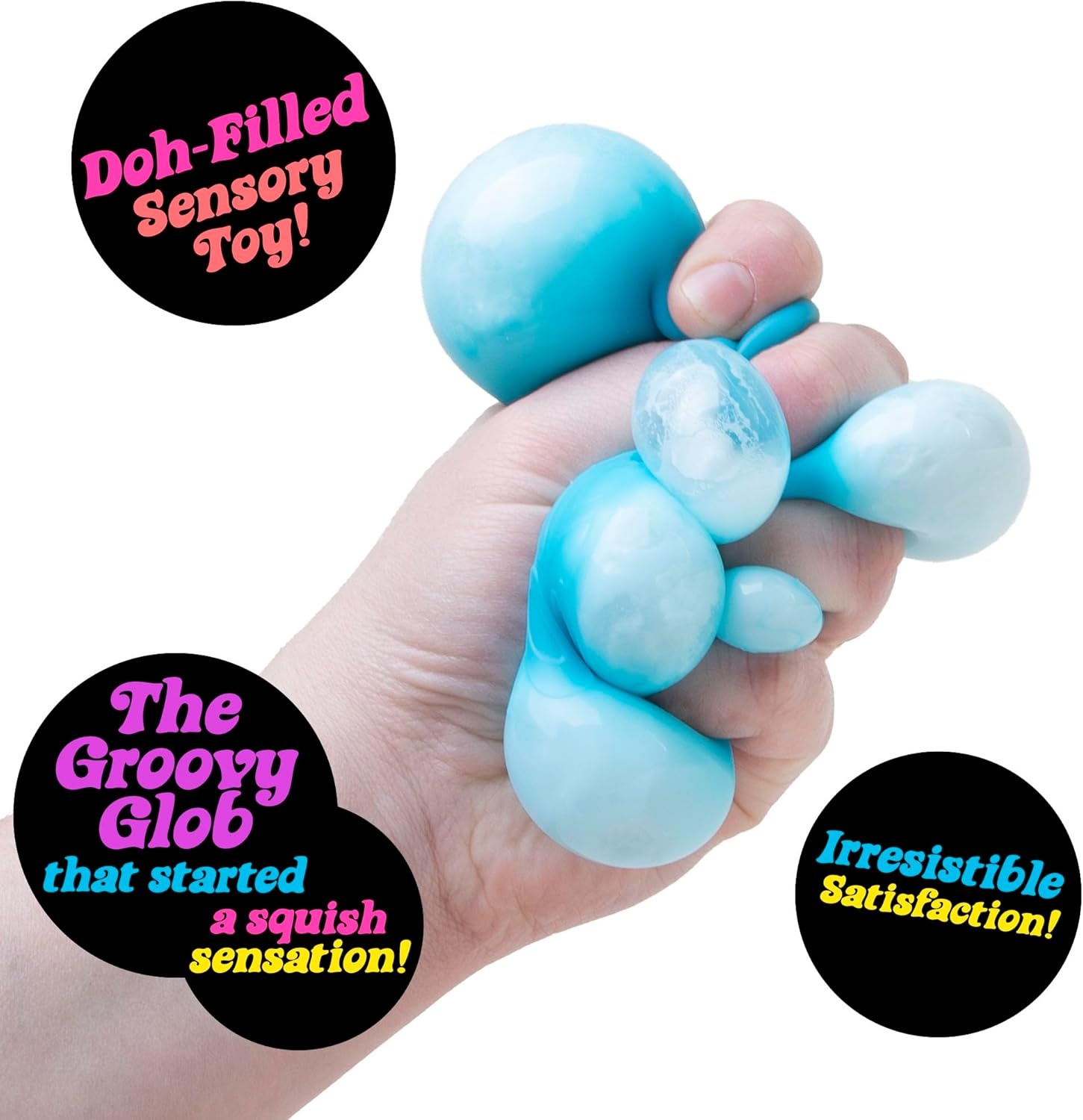 image:imageSchylling NeeDoh Original Sensory Fidget Toy Assorted Colors Ages 3 to Adult 1 Count Pack of 1Blue