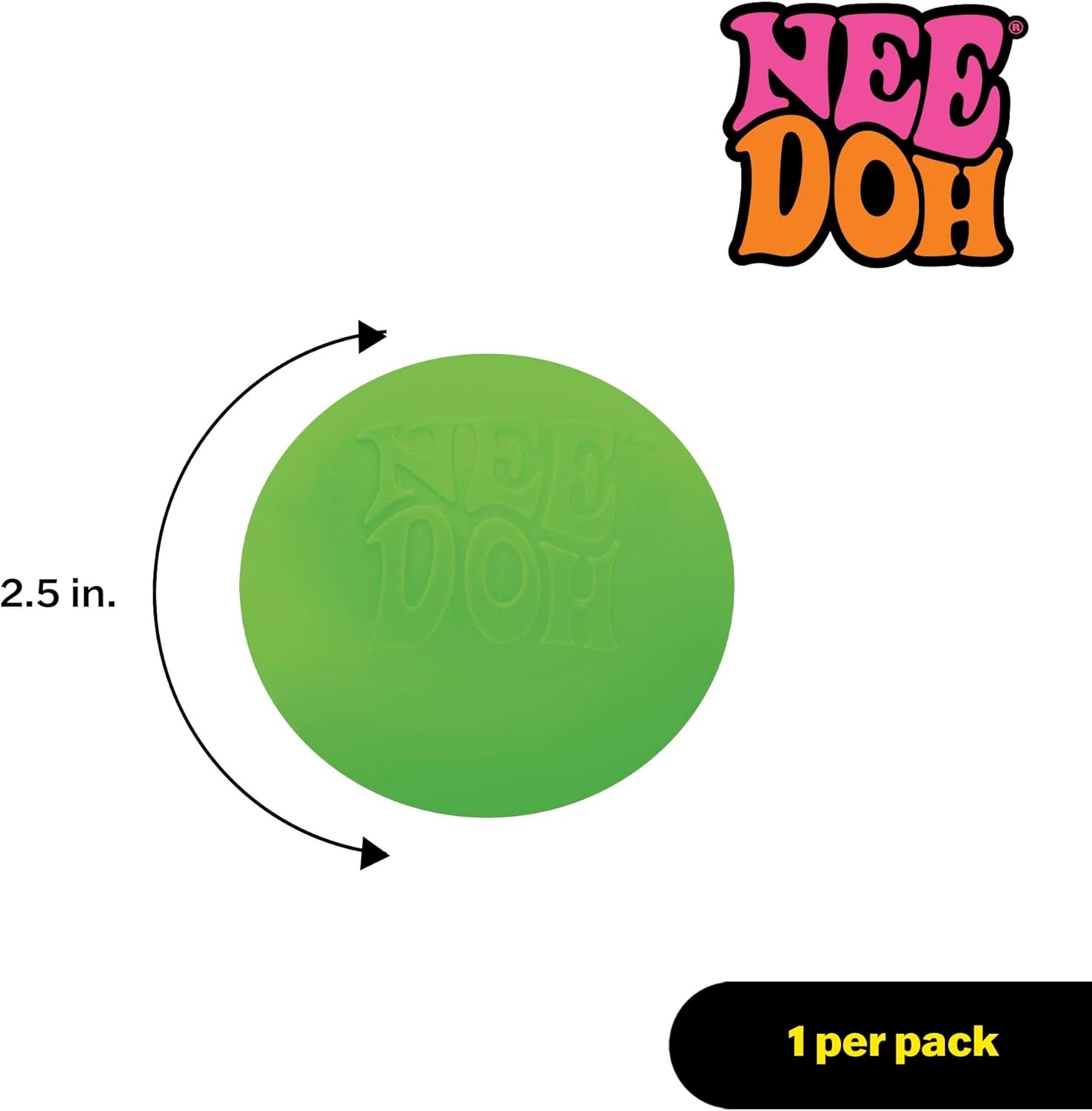 image:imageSchylling NeeDoh Original Sensory Fidget Toy Assorted Colors Ages 3 to Adult 1 Count Pack of 1Green