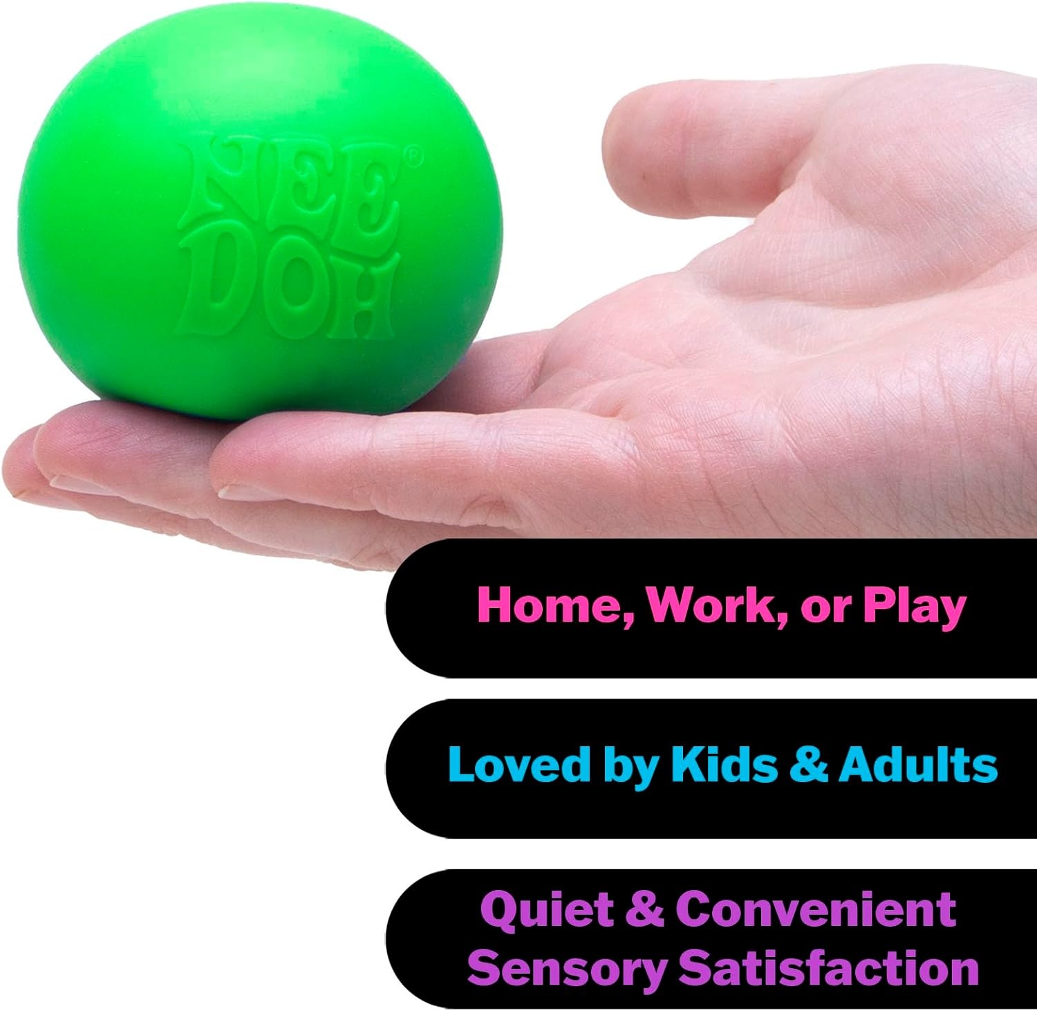image:imageSchylling NeeDoh Original Sensory Fidget Toy Assorted Colors Ages 3 to Adult 1 Count Pack of 1Green