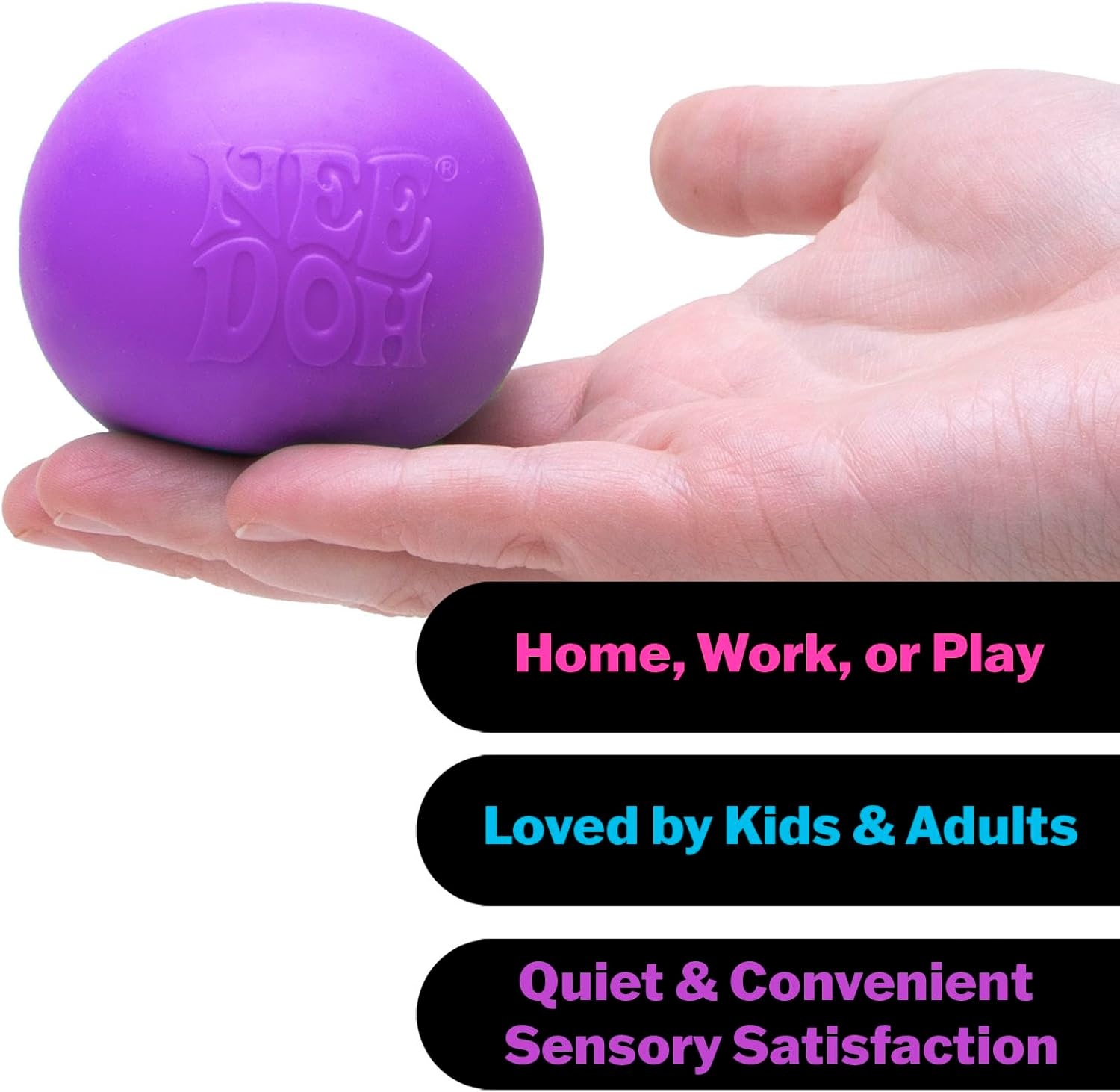 image:imageSchylling NeeDoh Original Sensory Fidget Toy Assorted Colors Ages 3 to Adult 1 Count Pack of 1Purple