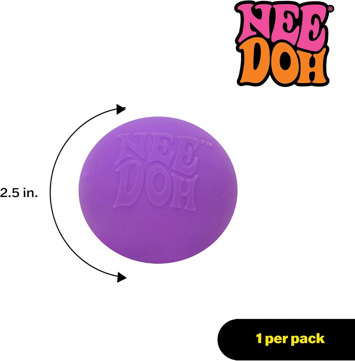 image:imageSchylling NeeDoh Original Sensory Fidget Toy Assorted Colors Ages 3 to Adult 1 Count Pack of 1Purple
