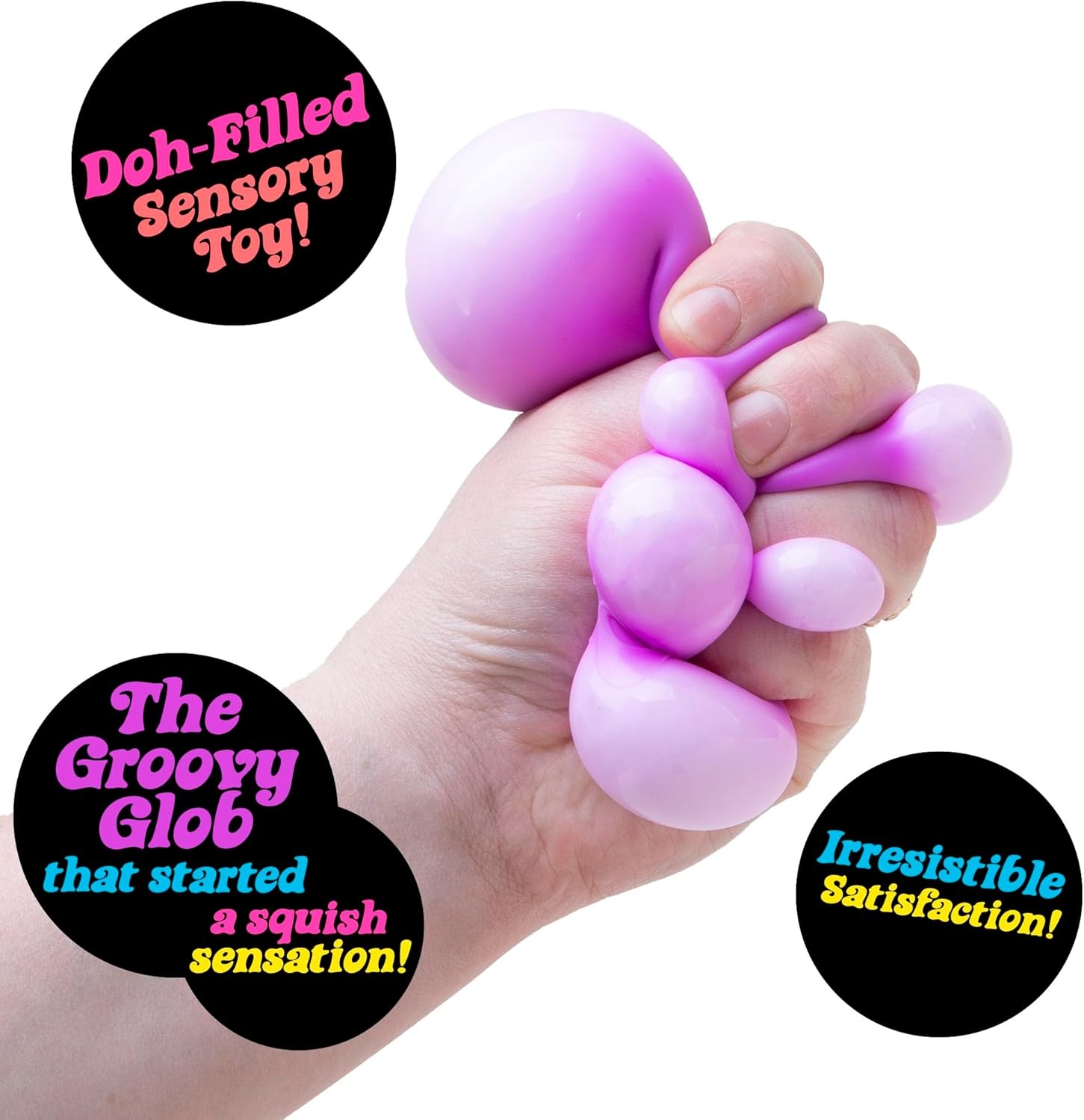 image:imageSchylling NeeDoh Original Sensory Fidget Toy Assorted Colors Ages 3 to Adult 1 Count Pack of 1Purple