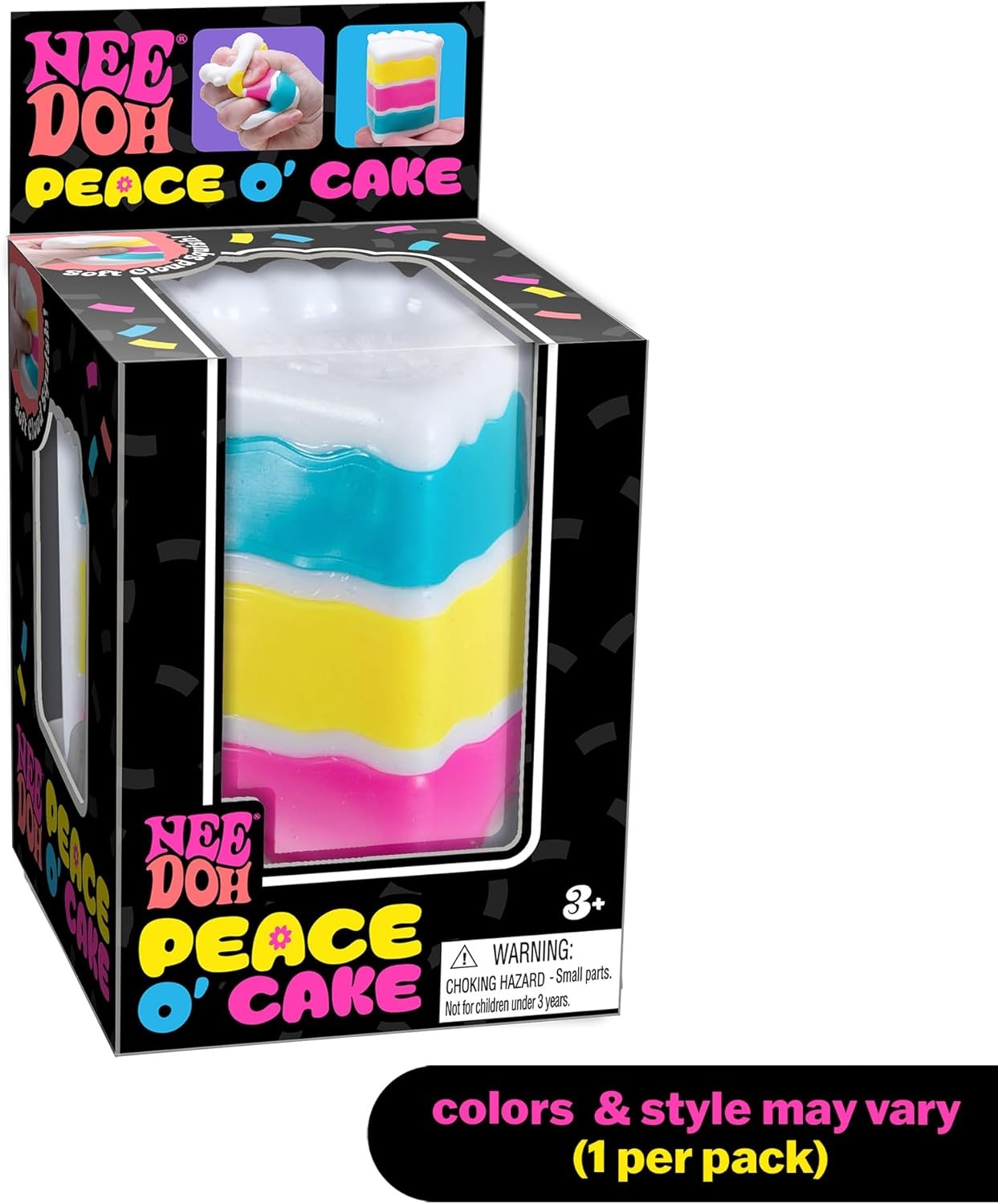 image:imageSchylling Needoh Peace O Cake Sensory Squeeze Toy Colors May Vary