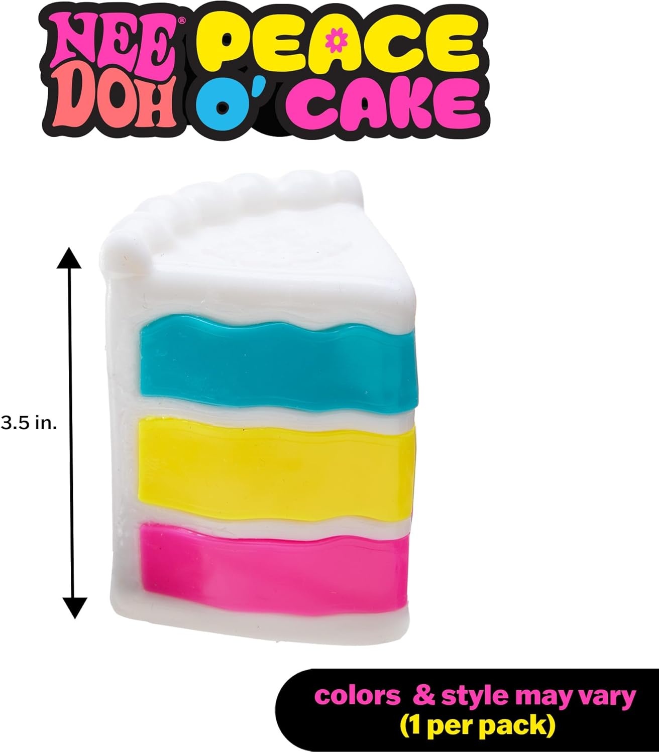 image:imageSchylling Needoh Peace O Cake Sensory Squeeze Toy Colors May Vary