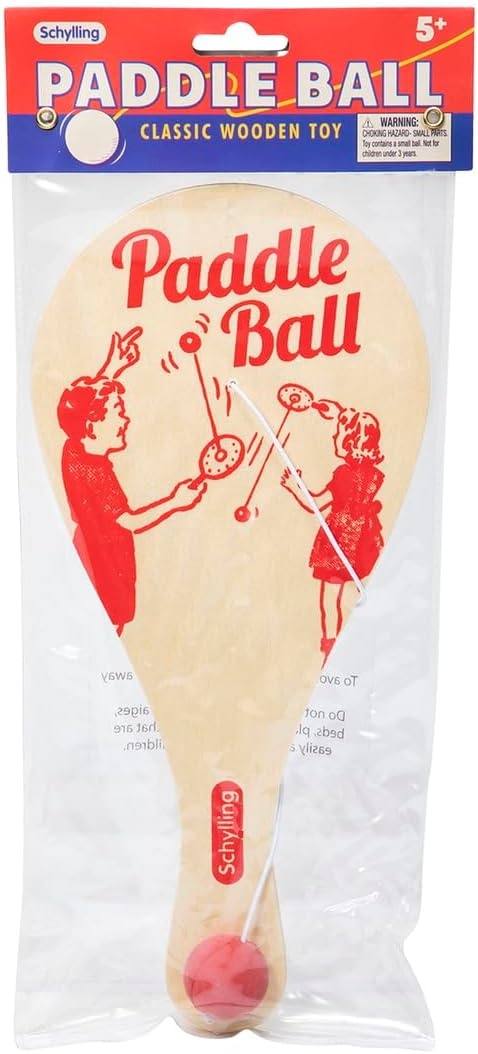 image:imageSchylling Paddle Ball Classic Game Made with Real Wood Ages 5 and Up One Piece