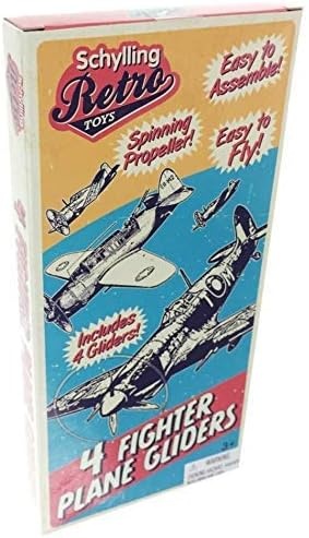 image:imageSchylling Retro Gliders Gliding Planes with Spinning Propellers Pack of 4
