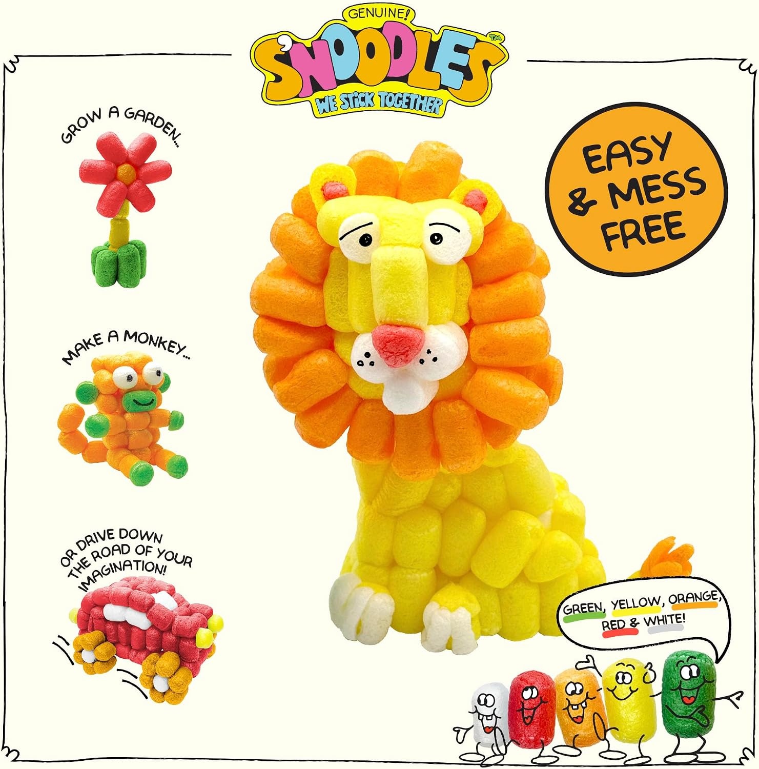 image:imageSchylling SNoodles Creative Building Craft Kit Just Add Water Ages 4 and Up One KitLion
