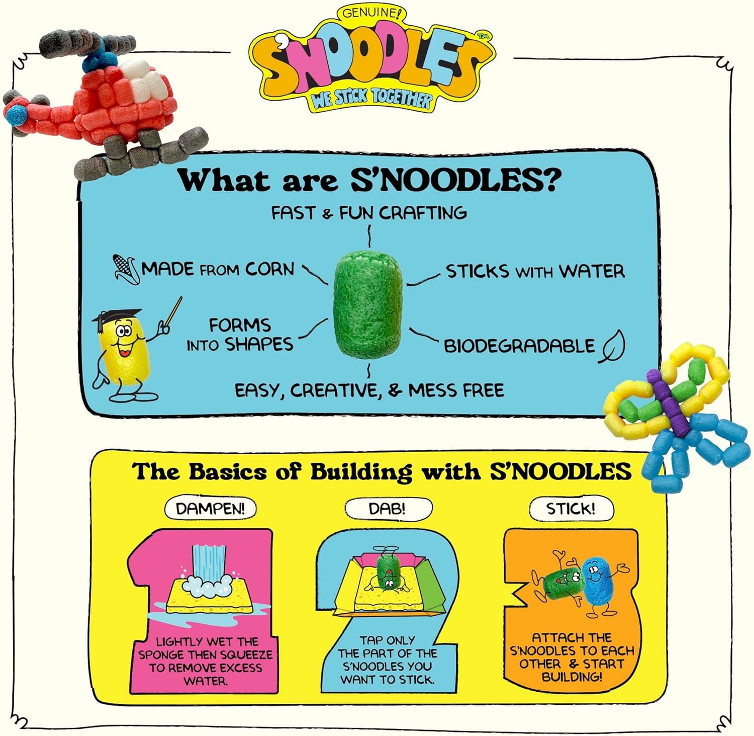 image:imageSchylling SNoodles Creative Building Craft Kit Just Add Water Ages 4 and Up One KitRobot