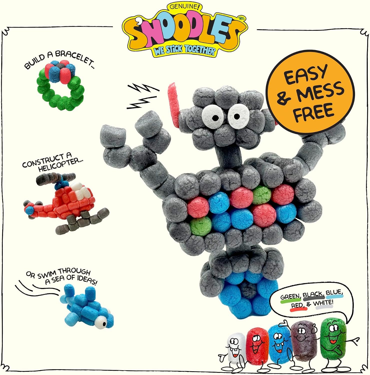 image:imageSchylling SNoodles Creative Building Craft Kit Just Add Water Ages 4 and Up One KitRobot