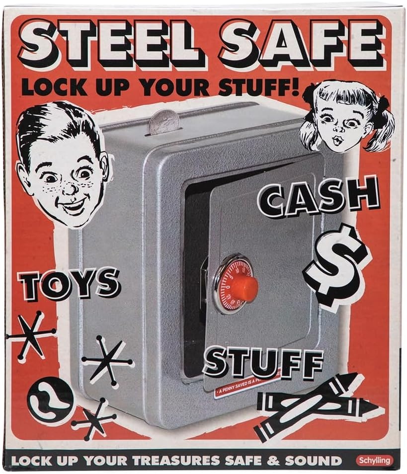 image:imageSchylling Steel Safe with Alarm Kids Silver Metal Safe with Combination Lock and Alarm Ages 5 and Up