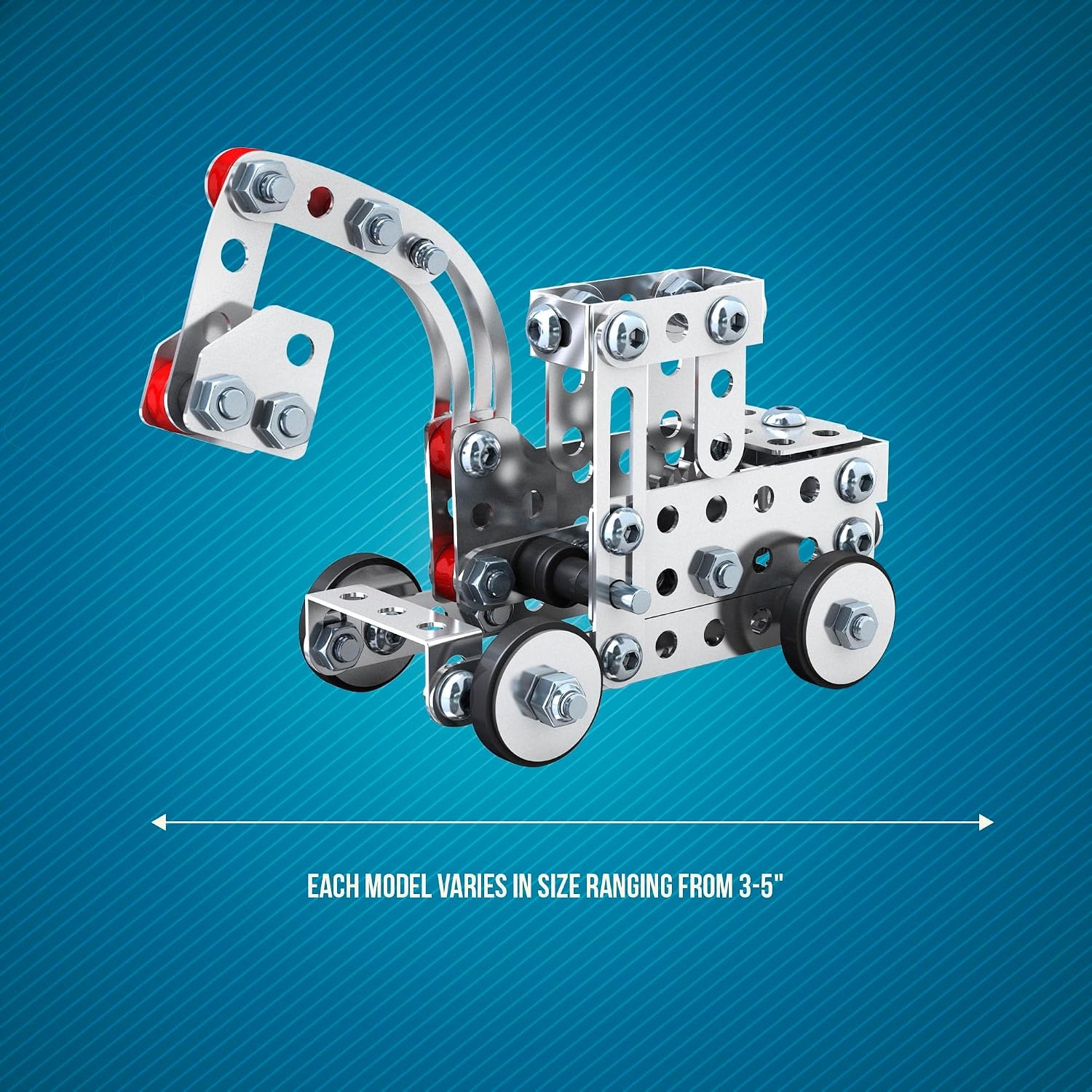 image:imageSchylling Steel Works Mechanical MultiModel Steel Building Set Includes 300 Pieces Tools and Instructions to Make 10 Different Models Ages 8 and Up300 Piece