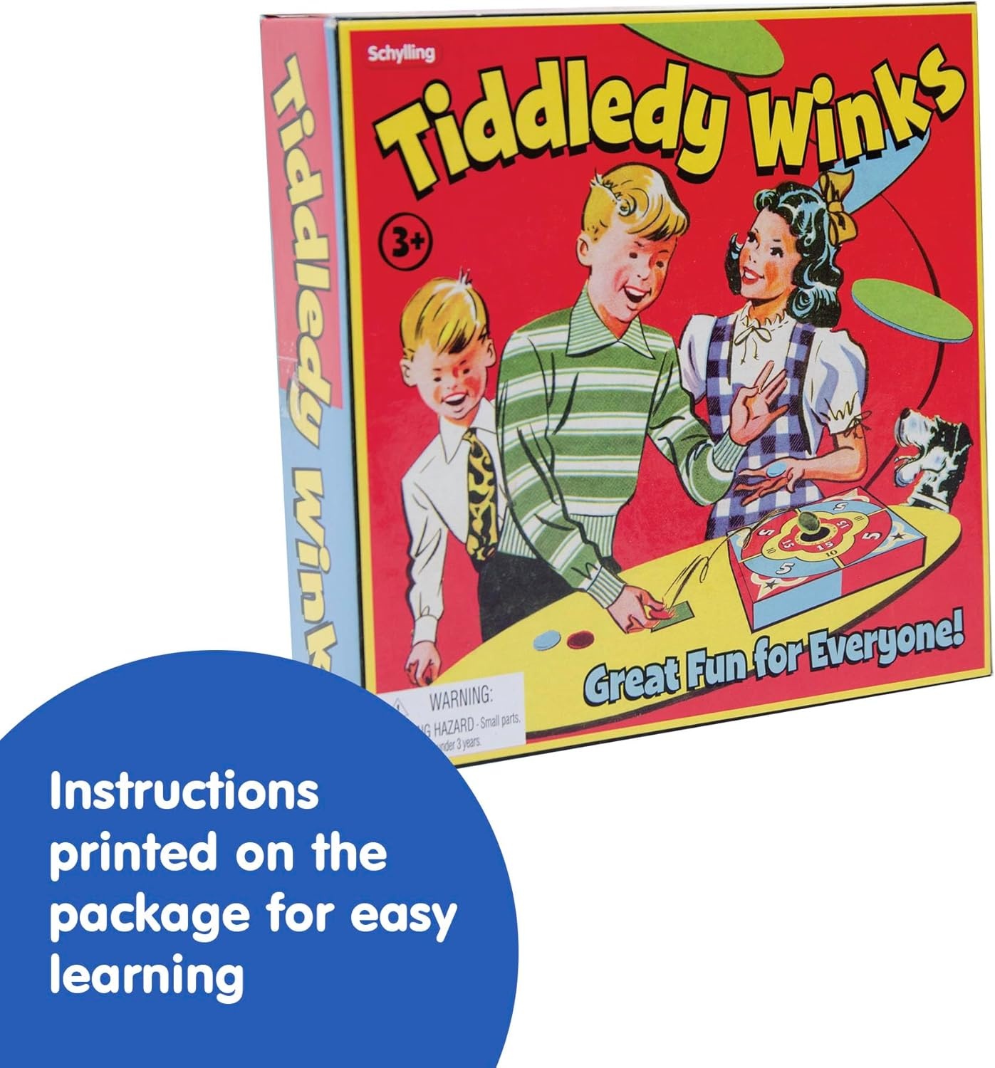 image:imageSchylling Tiddledy Winks Classic Game for the Whole Family Includes Game Board Cup and Winks Ages 3 and Up