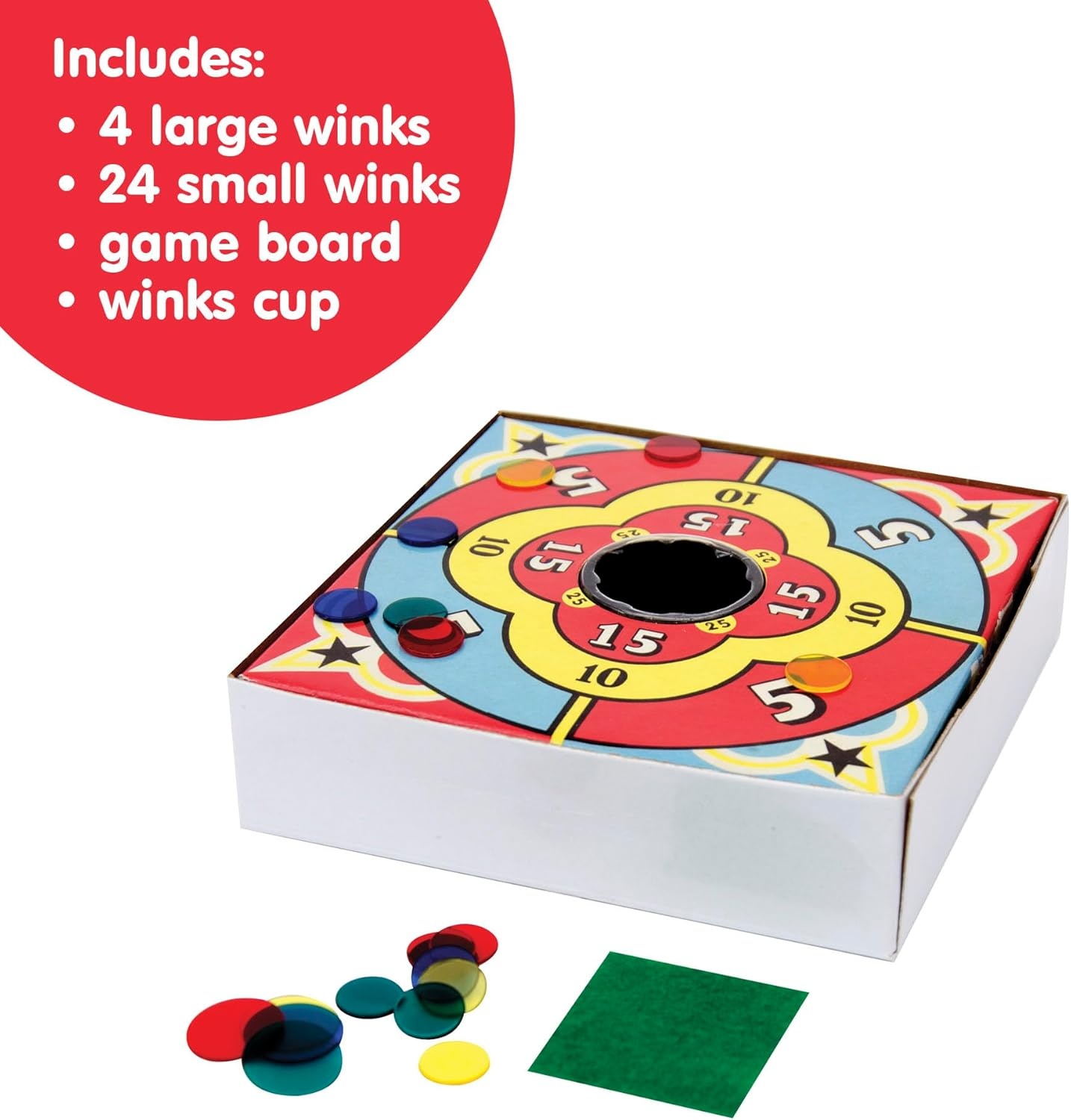image:imageSchylling Tiddledy Winks Classic Game for the Whole Family Includes Game Board Cup and Winks Ages 3 and Up
