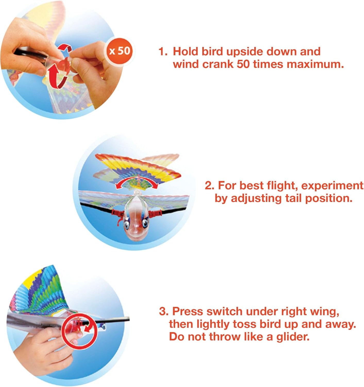 image:imageSchylling Tim Bird Flying Toy RubberbandPowered Mechanical Bird that Really Flies Wings Flap and Flies 50 Feet Ages 7 and Up1 Count Pack of 1