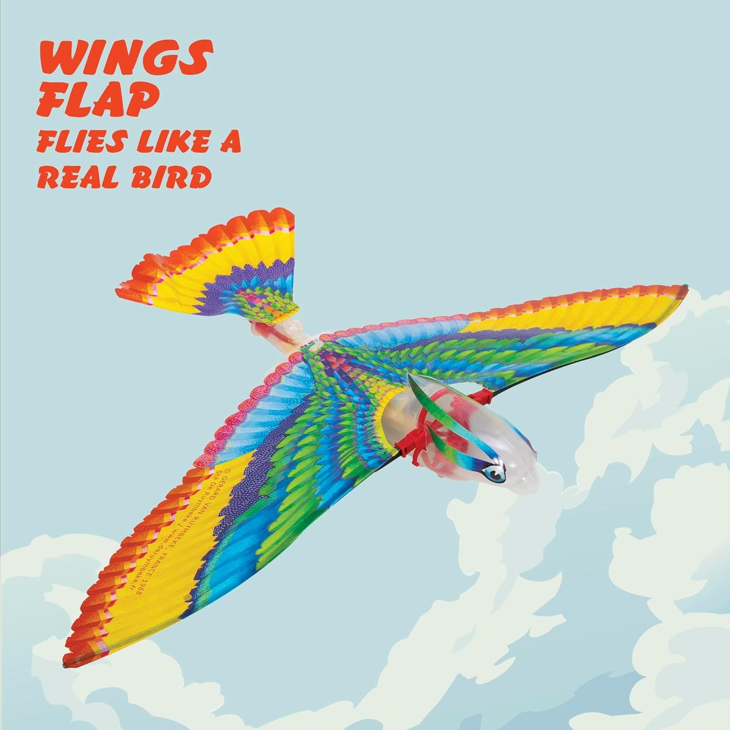 image:imageSchylling Tim Bird Flying Toy RubberbandPowered Mechanical Bird that Really Flies Wings Flap and Flies 50 Feet Ages 7 and Up1 Count Pack of 1
