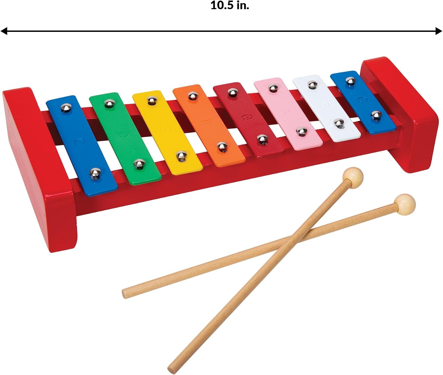image:imageSchylling Wooden Xylophone Colorful Kids Instrument Includes Wooden Mallets and Embossed Metal Keys Ages 3 and Up